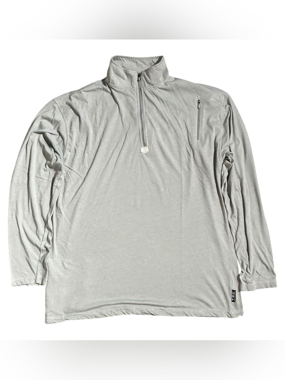 Scottevest Sev SJ‎ Qzip Performance Quarter Zip Travel Bone Gray